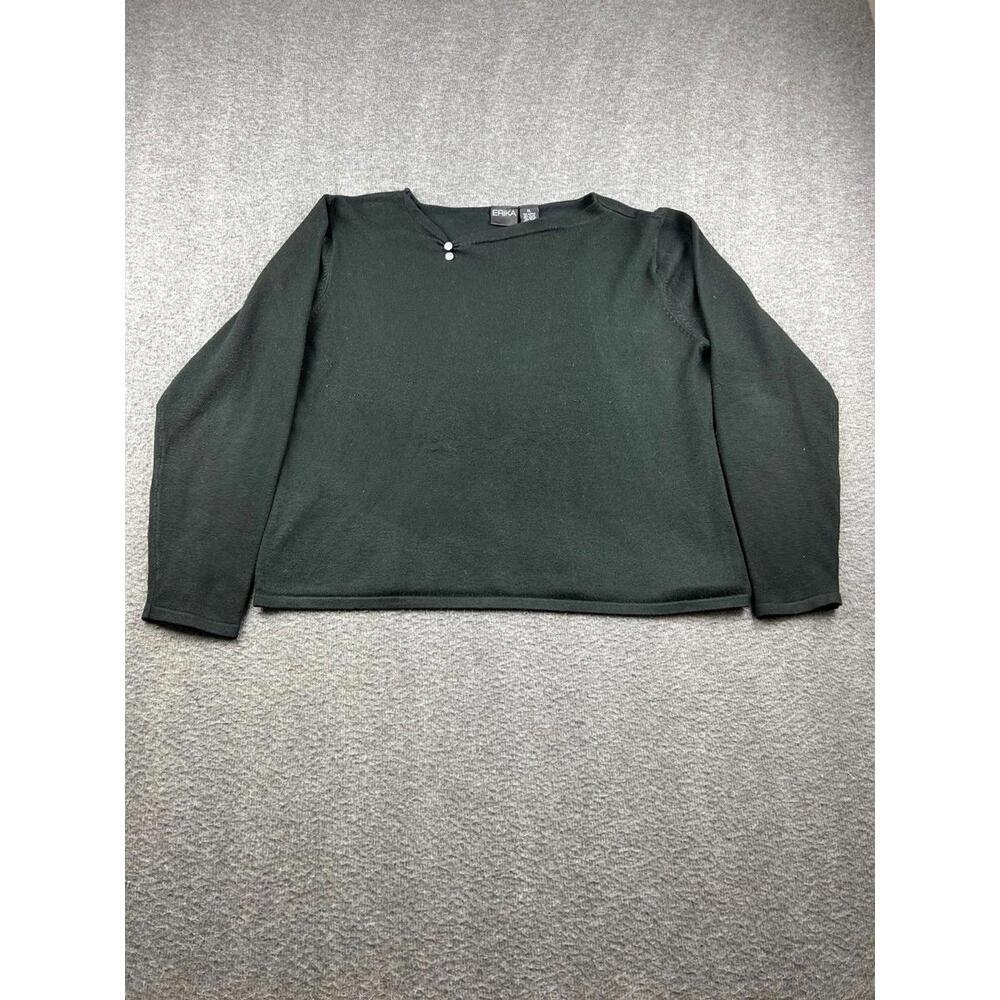 Erika Women's Black Crew Neck Sweater Size XL